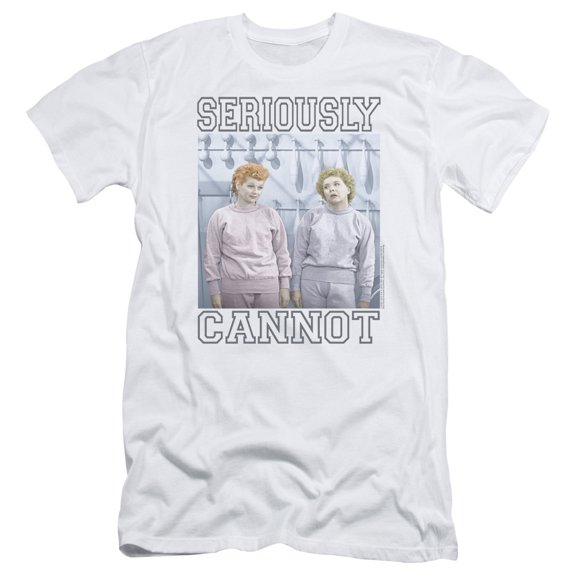 I Love Lucy Seriously Cannot S/S Adult 30/1 T-Shirt White
