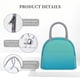 thumbnail image 4 of Balery Teal Turquoise Bolsa de Almuerzo para Mujeres, Caja de Almuerzo, Bolsa de Almuerzo Pequeña Impermeable, Tote de Almuerzo Reutilizable con Gran Capacidad, 4 of 6