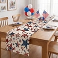 thumbnail image 6 of Independence Day Table Runner Patriotic Linen Decor Smooth Textile Table Linen Stain Resistant For Dining Table Home Party Holiday Decoration（13×72 in), 6 of 7