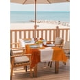 thumbnail image 2 of 60x120 Inch Outdoor Tablecloth with Umbrella Hole Zipper Rectangle Burnt Orange Geometric Rectangular Tablecloths Outside Waterproof Watercolor Ombre Modern Abstract Art Patio Table Cover for Picnic, 2 of 8