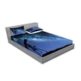 thumbnail image 2 of Ambesonne Galaxy Fitted Sheet & Pillow Sham Set, Milky Way Nİght Galaxy, Full, Dark Blue Black, 2 of 2