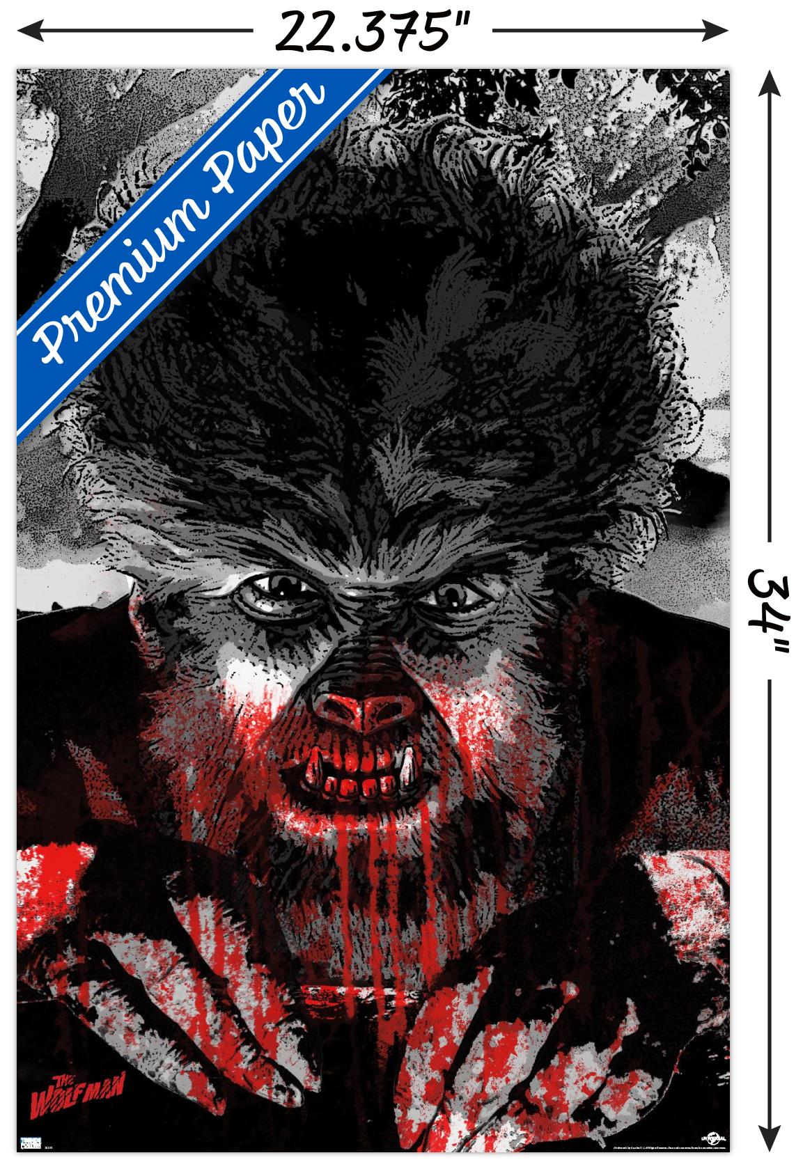 The Wolf Man - Autumn Moon Wall Poster, 22.375" x 34"