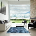 thumbnail image 6 of Ahgly Company Indoor Square Abstract Iceberg Blue Persian Area Rugs, 8' Square, 6 of 6