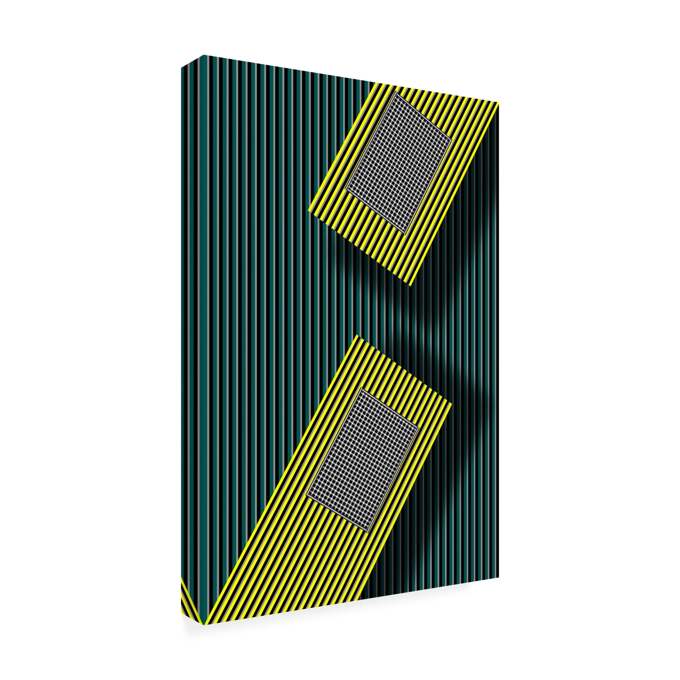 Canvas Wall Art - aRRO  'Abstract Green' Wall Art for Living Room, Bedroom, or Office D?cor by Trademark Fine Art - 22 x 32 Inches