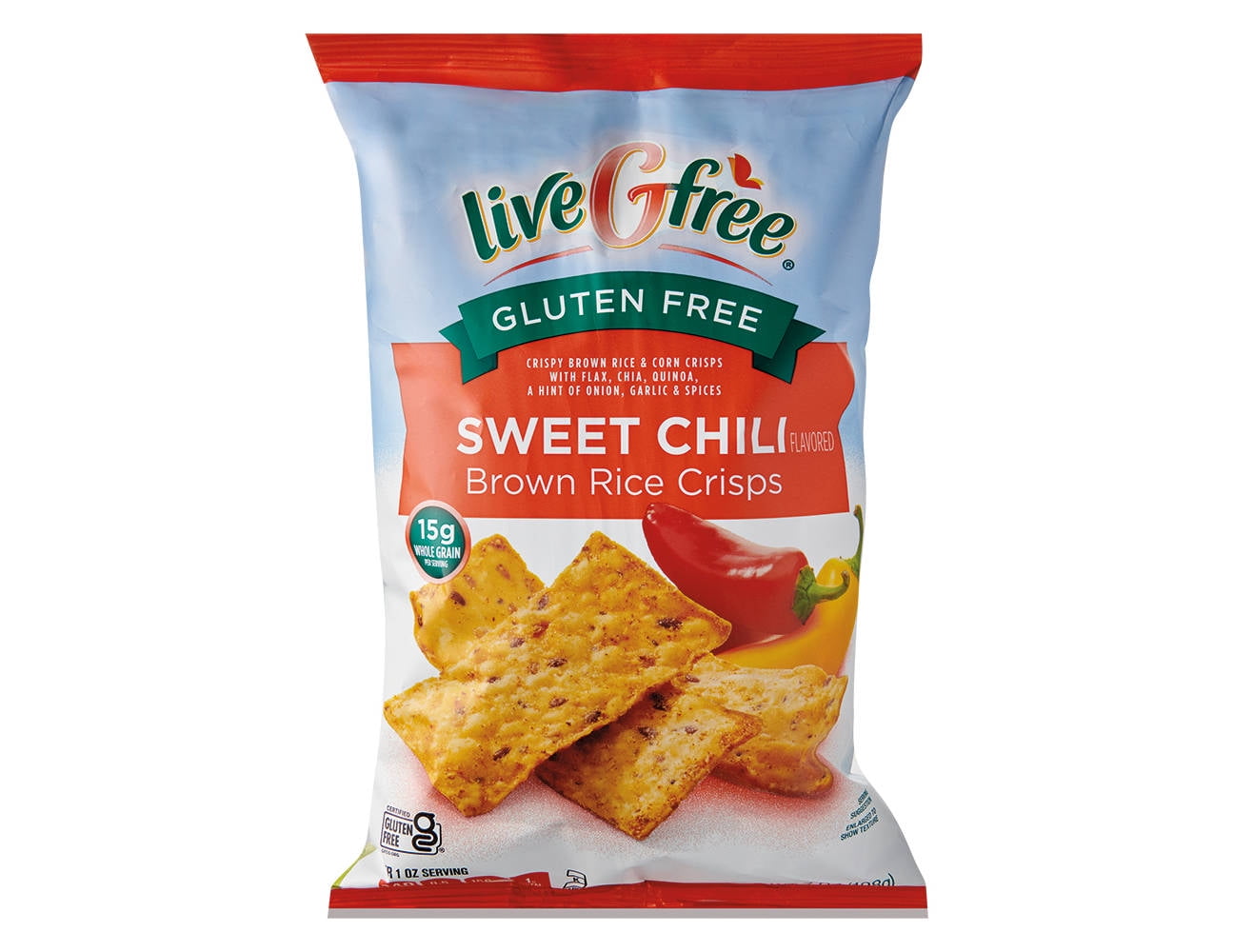 LiveGFree Sweet Chili Brown Rice Crisps Gluten Free - 2 PACK