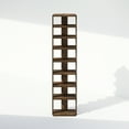 thumbnail image 4 of Furinno Compact 9-Tier Vertical Space Saving Free Standing Corner Shelf, Display Rack, Amber Pine, 4 of 6
