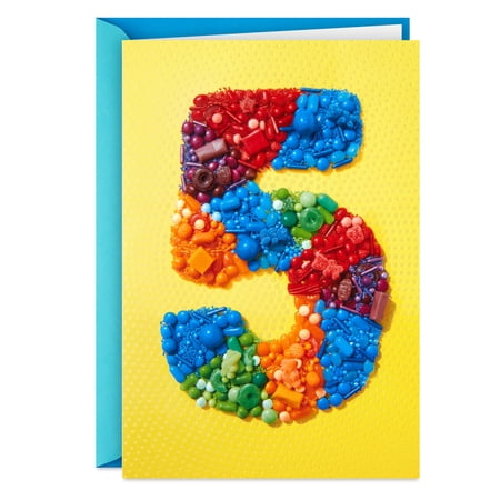 Hallmark 5th Birthday Card for Kid (Day Full of Happy)
