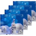 thumbnail image 2 of SKYSONIC Christmas Snowman Cotton Washcloths Set of 4, Highly Absorbent Soft Fingertip Towel for Bathroom, Gym, Hotel and Spa, 12 x 12 Inch, 2 of 7