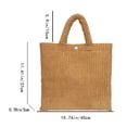 thumbnail image 2 of Bolsa de mano de moda de pana para mujer de mano para viaje en casa de compras diario JShteea Para Estrenar, 2 of 9