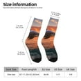 thumbnail image 2 of Disketp Sunset Dancing Dolphin B Unisex Crew Socks Lightweight Breathable Ventilation Ankle Socks, Mid-calf socks for Daily, 2 of 6