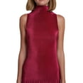 thumbnail image 4 of Liacowi Women Bodycon Long Dresses Sleeveless High Neck Pleated Slim Fit Dress for Party Cocktail, 4 of 8