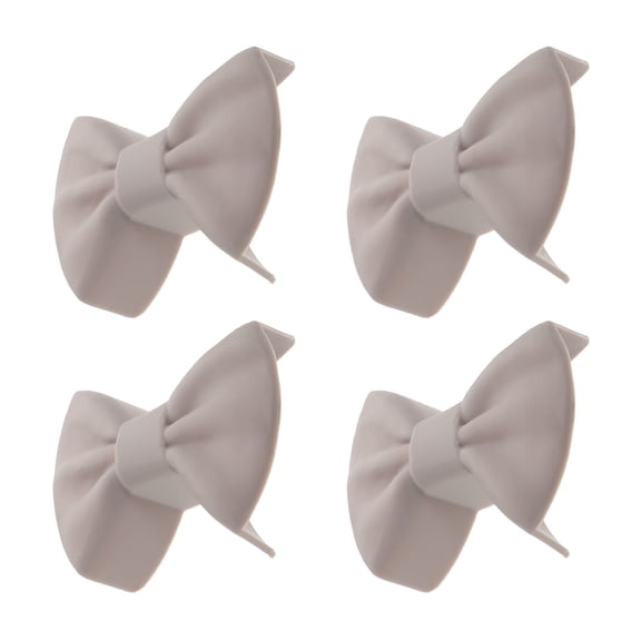 FONDOTIN 2Pairs Heat Resistant Clips for Kitchen Use Grey Silicone Pot Clips with Heat Insulation
