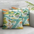 thumbnail image 3 of FUMJ Cartoon City Life Throw Pillow Covers,Blue Traffic Road Cushion Covers  for Living Room Decor,Room Decor Town Road City Landscape Pillowcases Outdoor Pillow Covers, 3 of 5