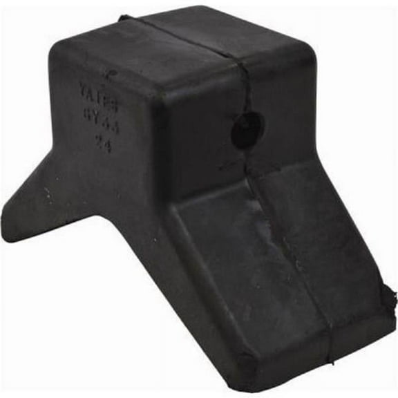 112011 3 x 3 in. Y-Stop Rubber Block, Black