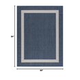 thumbnail image 2 of Outdoor Rug 5x7  Modern Outside Rugs For Patios Porches Waterproof Durable Washable Non-shedding Easy-to-clean Indoor Area Carpet (5 X 7 Bordered - Blue/white), 2 of 9