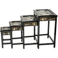thumbnail image 4 of Oriental Furniture Black Lacquer Nesting Tables - Royal Ladies, 4 of 6