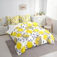thumbnail image 3 of Manfei Cute Cloth Bedding Sets King Size,Zoo Animal Comforter Sets with Sheets,Yellow Fruit Lemon Bed in a Bag King Size,Super Cozy Bedroom Decorative,7-Piece, 3 of 7