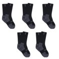 thumbnail image 1 of Men's Work Socks - 5 Pairs of Thick Cotton Crew Socks for Work, Bulk Black, 1 of 5