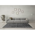 thumbnail image 3 of Ahgly Company Indoor Round Abstract Gray Modern Area Rugs, 7' Round, 3 of 4