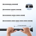 thumbnail image 5 of Shower Curtain Rod  1" Diameter Heavy Duty Tension Non Slip Adjustable 28-74 Inch No Drilling Rods Spring For Bathroom Stall Rust Black, 5 of 7