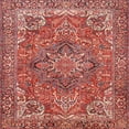 thumbnail image 1 of Ahgly Company Machine Washable Indoor Square Traditional Light Copper Gold Area Rugs, 5' Square, 1 of 7