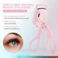 thumbnail image 2 of Heated Eyelash Curler, 5s Quick Heat-Up Lash Curler, 24H Long-Lasting Natural Curl, Rechargeable Electric Eyelash Curler with Adjustable Temperature & Anti-Burn Safety Pink, 2 of 9