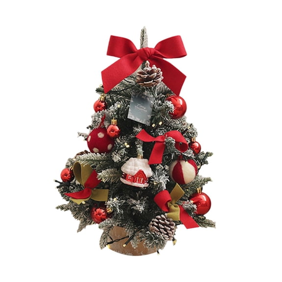 balikha Mini Halloween Christmas Tree, Lighted Tabletop Artificial Xmas Tree, Small Tree Light Up with Lights, for Holiday Home Decor B