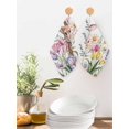 thumbnail image 2 of Easter Kitchen Dish Towels for Drying Dishes Set of 2, Spring Watercolor Tulip Butterfly Flower Plant Waffle Weave Microfiber Hand Tea Bathroom Towels Quick Dry & Absorbent Towel 12x12, 2 of 7