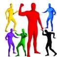 thumbnail image 2 of Disfraz de Zentai de cuerpo entero para adultos y niños, traje negro de licra, mono ajustado para Halloween, para hombres y mujeres, 2 of 5