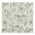 thumbnail image 6 of TWOPAGES 52"x63" Light Filtering Linen Floral Artistic Curtain Pinch Pleat Drape for Living Room, 1 Panel, Moss Green, 6 of 6