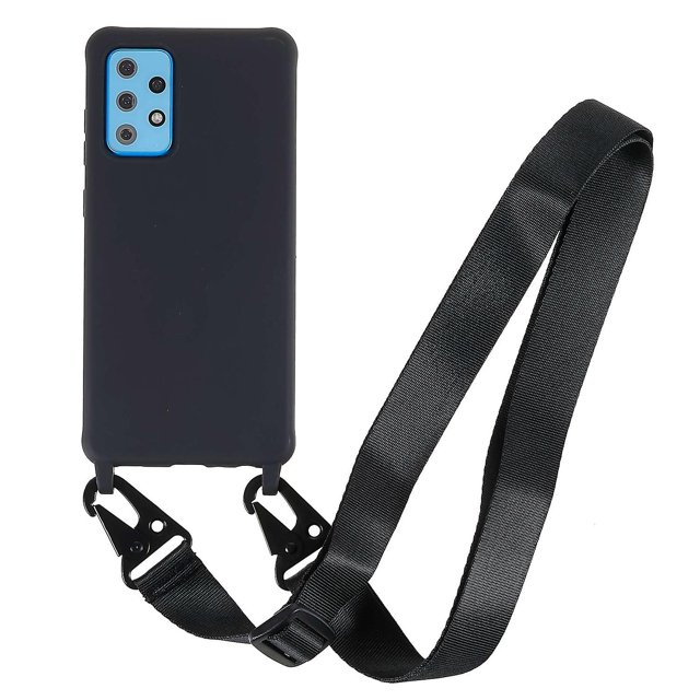 KAIYANG Funda de TPU mate flexible para Samsung Galaxy A53 5G con correa ancha y protección integral, estilo A, color negro