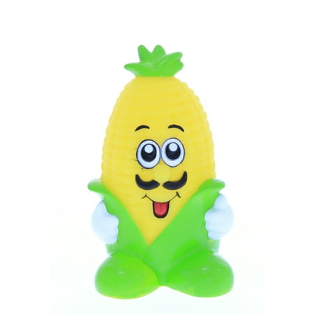 (4 Pack) Vibrant Life Dog Toys Small Vinyl Foodies, Corn on the Cob Dog Squeak