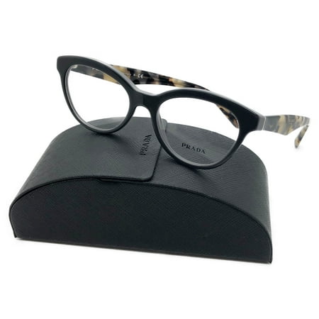 Authentic PRADA Eyeglasses Frames VPR 11R TFN-101 Black/Gray 50/17