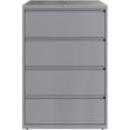 thumbnail image 4 of Hirsh 36" Wide 4 Drawer Metal Lateral File Cabinet in Arctic Silver (Set of 2), 4 of 6