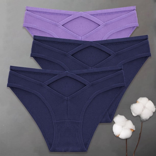 FINETOO 3 unids/set S-XL bragas de algodón Sexy para mujer, lencería con tiras cruzadas, ropa interior para chica, 6 colores sólidos, Tangas para mujer Tan Jianjun unisex
