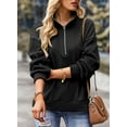 thumbnail image 5 of DOKOTOO Sweatshirts for Women Sweatshirt Casual Long Sleeve Lightweight Half Zip Sweatshirts Quarter Zipper Loose Pullover Tops S-2XL, 5 of 9