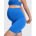 thumbnail image 2 of CRZ YOGA Womens Butterluxe Maternity Biker Shorts Pregnancy Yoga Workout Leggings 6", 2 of 5