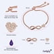 thumbnail image 4 of Pulsera Mujer LuckyLy Dijes Corazón Infinito Acero Inoxidable Baño Oro Rosa 18k, 4 of 5