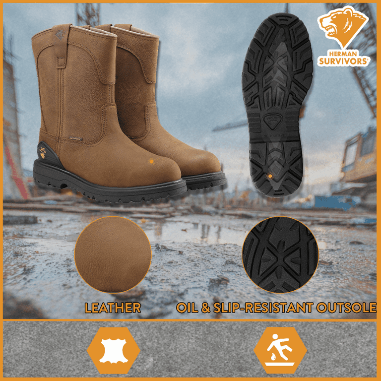 Free Shipping! Herman Survivors Men's Bison Waterproof Steel Toe