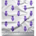 thumbnail image 1 of Soimoi Moss Georgette Fabric Leaves & Floral Block Print Fabric by Yard 42 Inch Wide, 1 of 3