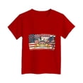 thumbnail image 4 of mgoYE 250th Anniversary USA Flag Shirt Girls 250 Years America Anniversary Shirt Girls Boys 250th Independence Day Freedom Shirt USA Flag Star and Stripes Tee(Red,7-8 Years), 4 of 4