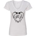 thumbnail image 3 of Inktastic Gigi with Hearts and Swirls Women's V-Neck T-Shirt, 3 of 5
