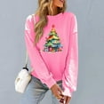 thumbnail image 4 of Christmas Sweatshirts for Womens Christmas Clothing Loose Plus Size Blouses Tops Fashion Cute Xmas Tree Printed Shirts Pullover Winter Long Sleeve Crewneck Sweaters, 4 of 6