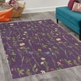 thumbnail image 2 of Floral Decorative Rug, Spring Season Themed Watercolors Painting of Herbs Flowers Botany Garden Art, Quality Carpet for Bedroom Dorm and Living Room, 6 Sizes, Pale Eggplant, by Ambesonne, 2 of 4