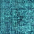 thumbnail image 1 of Ahgly Company Indoor Square Oriental Turquoise Blue Industrial Area Rugs, 5' Square, 1 of 4
