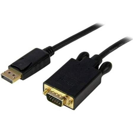 StarTech.com 3 ft DisplayPort to VGA Adapter Converter Cable - DP to VGA 1920x1200 - Black - DisplayPort/VGA for Projector, Monitor, TV, Notebook, Video Device, PC, Audio/Video Device - 3 ft