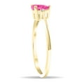 thumbnail image 3 of SZUL Women's Pear Shaped Pink Topaz and Diamond Classic Band in 10K Yellow Gold, 3 of 5