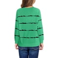 thumbnail image 2 of Langwyqu Girls Kids Crewneck Long Sleeve Pullover Tops Spring Fall Stripe Tops for 4-15 Years, 2 of 5