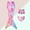 Pink, variant on PatPat Girls Swimsuits 3Pcs Mermaid Bikinis Set Bathing Suits Mermaid Tails Costume Size 5-12