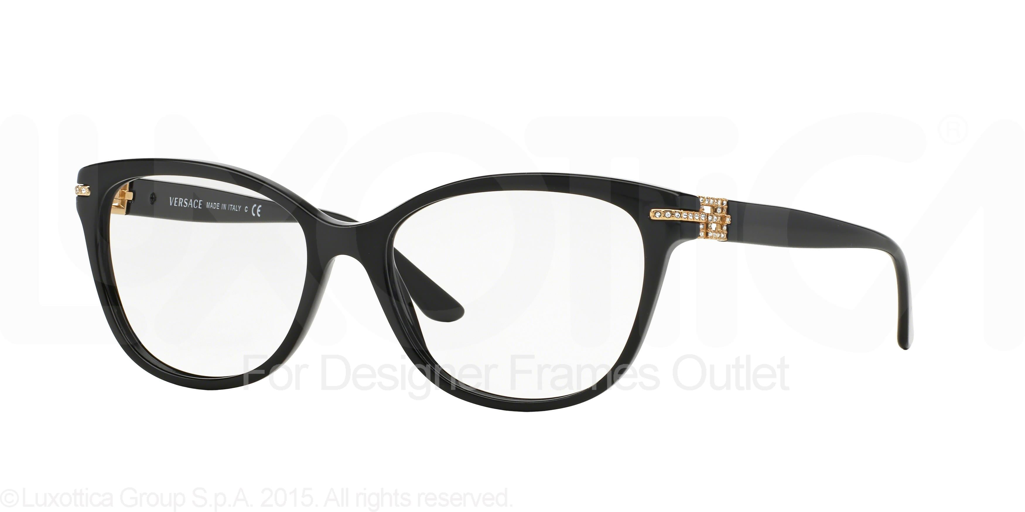 VERSACE Eyeglasses VE 3205B GB1 Black 54MM